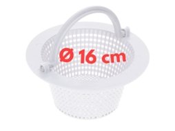 Cesto de Skimmer AQUAFORGE 16cm com alça instalação simples manutenção de água limpa