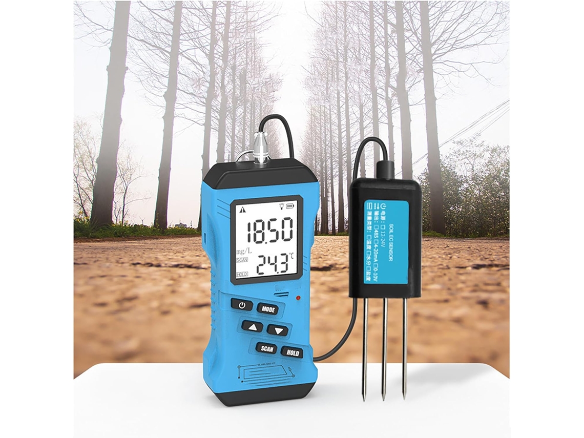 Kit Para Teste De Solo, Medição Umidade E Ph, Medidor Portátil Temperatura Condutividade Jardinagem
