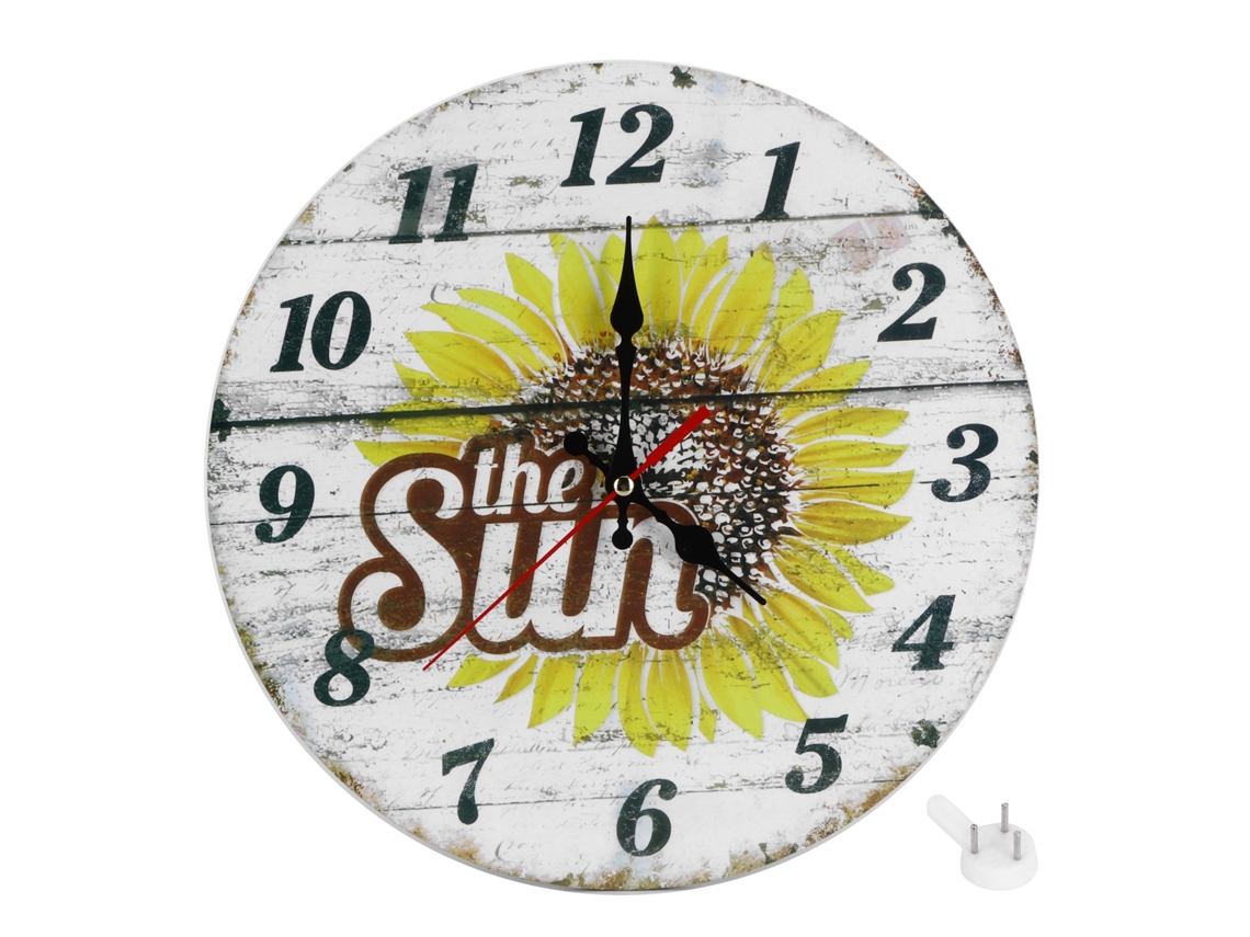 Relógio de parede Baok-retro estilo europeu, 30 cm, silencioso, para decoração de casa, sala de estar.