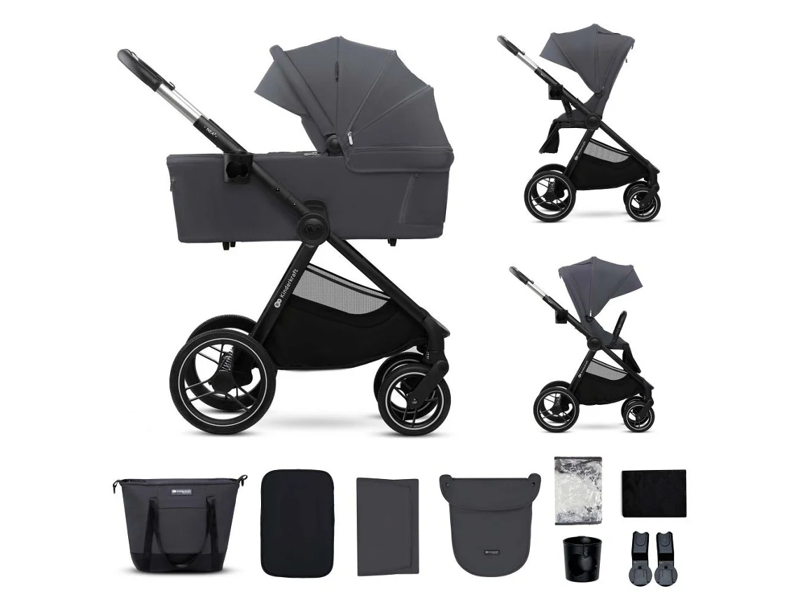 Carrinho de bebê Kinderkraft NEA 2 duo até 22 kg Cinza escuro