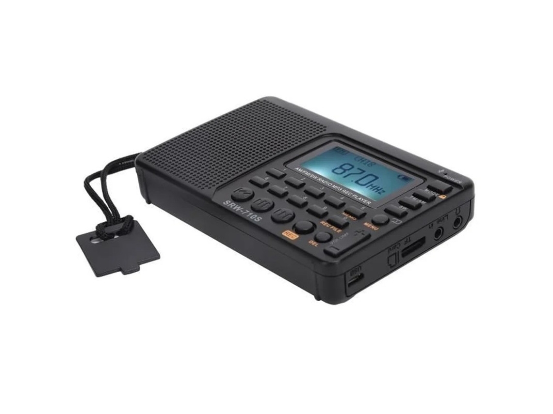 Mini rádio multifuncional FM/AM/SW com gravador portátil BESTVITE