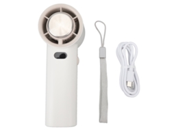 Ventilador Portátil de Resfriamento com Compressão de Gelo, Display Tela, Carregamento USB, Branco