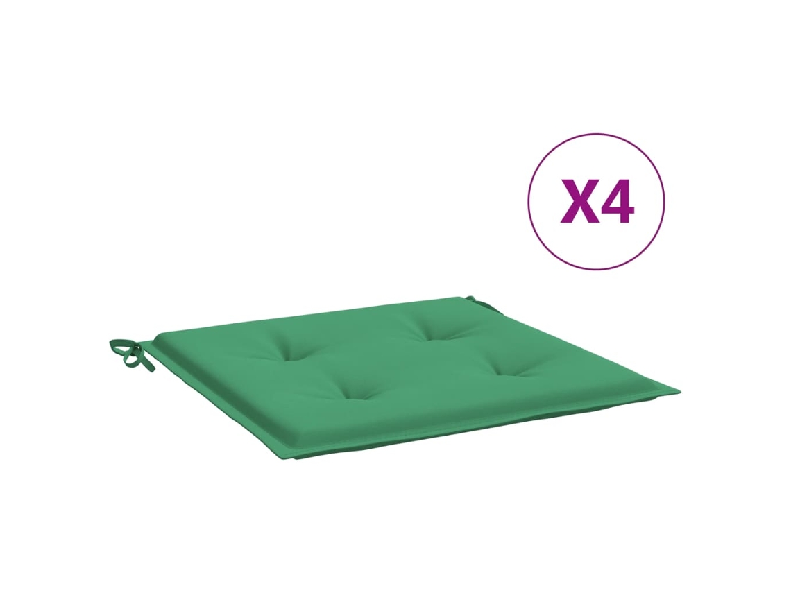 Chair Cushion, Chair Cushions Vidaxl Verde Tecido (50 X 50 X 4 Cm)