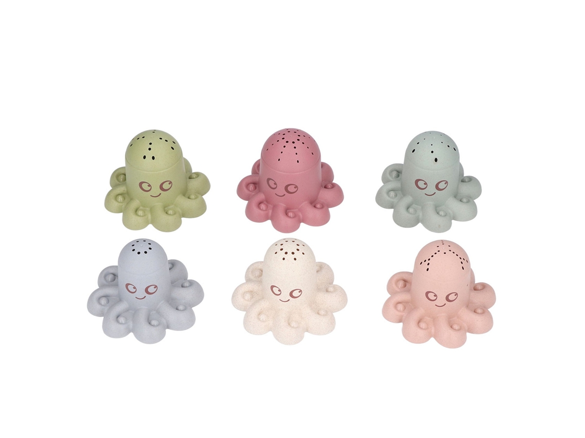 Primerox brinquedo Educativo de Copo de Empilhamento Polvo para Banho Infantil 6 Meses+