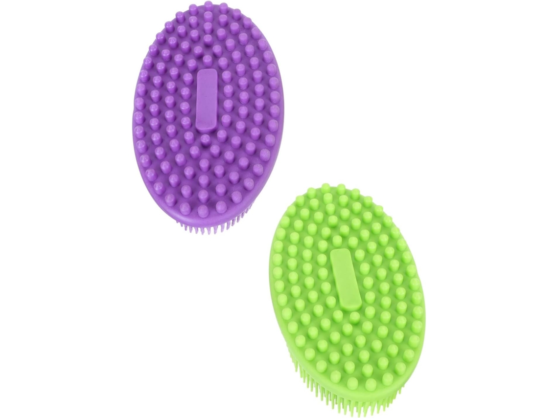 Escovas De Banho Silicone Callaron, Resistentes E Simples, Cabo Confortável Para Bebê, Conjunto Com 2, Limpeza Suave