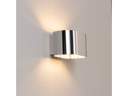 Luminária de parede interna ALPINALUZ cromada “bayona Pro” com encaixe metálico superior e inferior G9 (lâmpada não incluída)