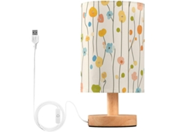Luminária De Mesa Led Para Meninos Com Pequenas Flores Frescas, Elegante Luminária De Mesa Lateral Para Meninas