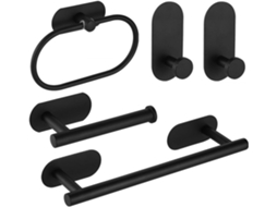Conjunto De Acessórios Para Banheiro Sem Furos, Suporte Para Papel Higiênico, Suporte Para Toalha, Argola Para Varão