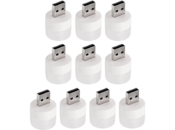 Luminária Led Usb Com 10 Mini Lâmpadas, Lâmpada Redonda Portátil E Econômica Para Quarto, Escritório, Mesa De Cabeceira