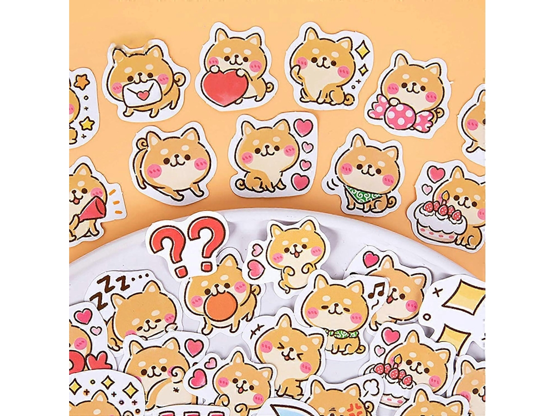 45 Peças Adesivos De Papel Para Decoração Faça Você Mesmo, Adesivos Fofos De Animais De Estimação Shiba Inu, Cachorrinhos, Para L Aquaforge
