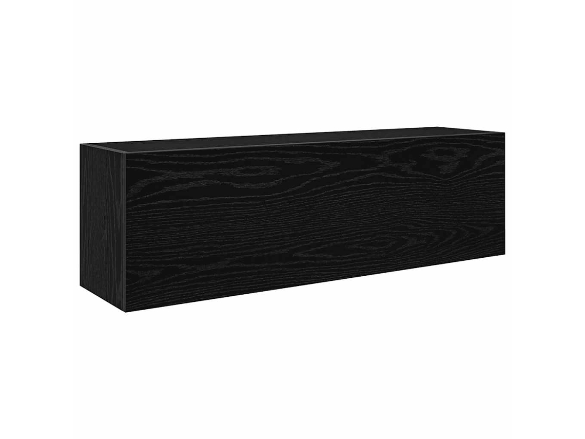 Bathroom Wall Cabinet, Bathroom Wall Cabinets Vidaxl Preto Madeira Processada (100 X 25 X 30 Cm)