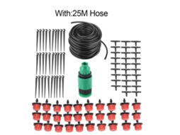 Kit Micro Irrigação Jardim Gramado Estufa Mangueira 25m Pvc S/MARCA