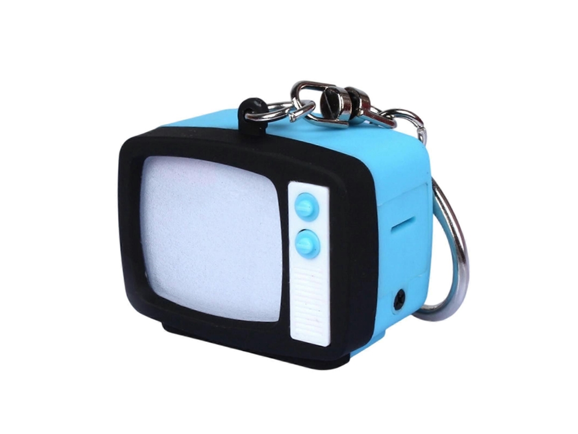 Chaveiro Led em Formato de Televisão Retrô com Som para Auxiliar no Sono e Função Interativa . TAISHENGDA (amarelo)