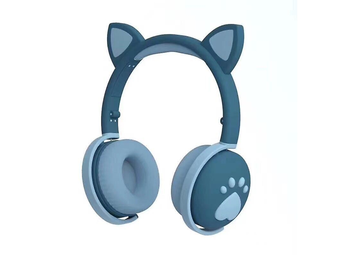 Auscultadores Stereo Gaming Cat Ear Noise Reduction Computer Gaming dark Green