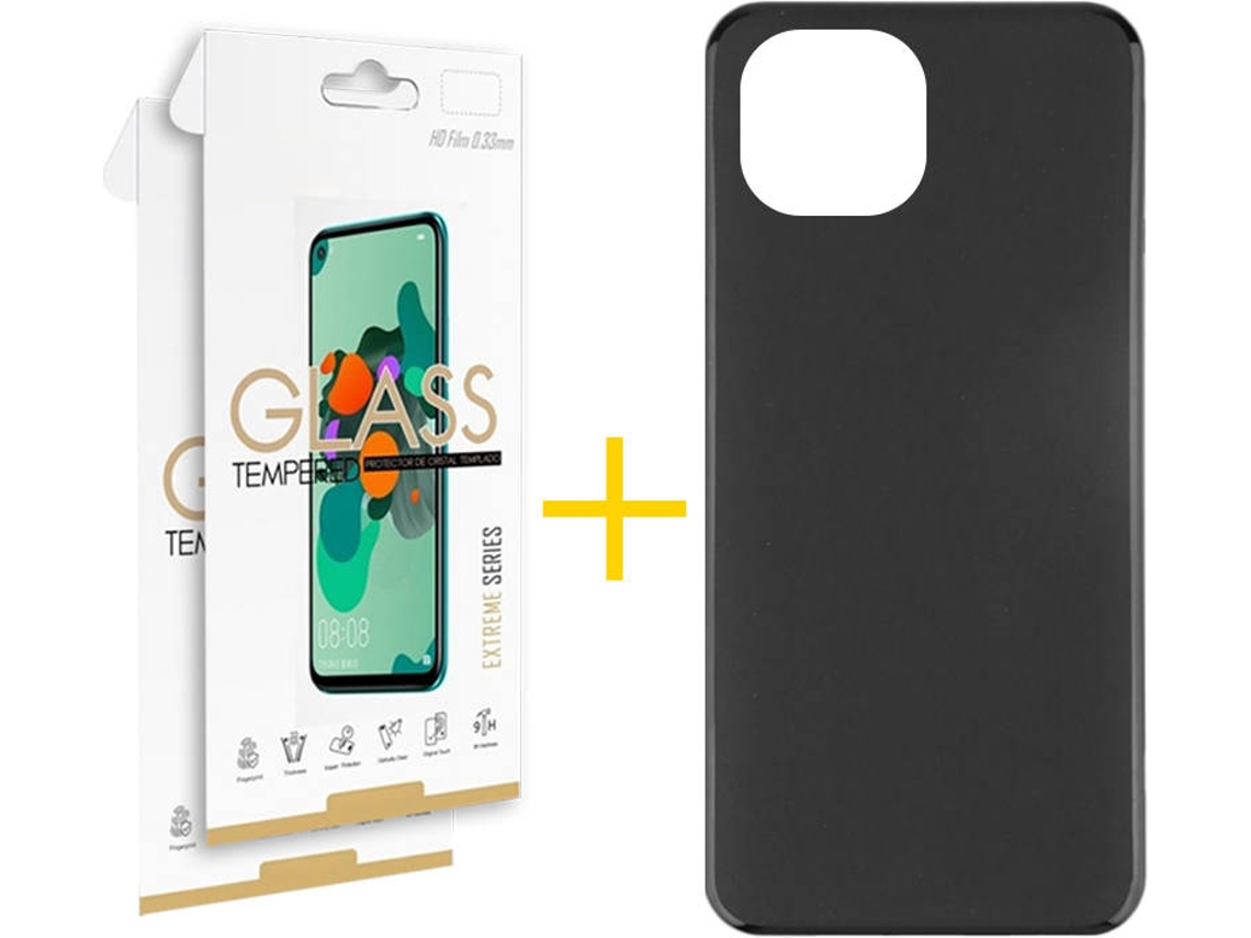 Capa e 2 Películas Apple iPhone 13 SKYHE Liso 6 Preto
