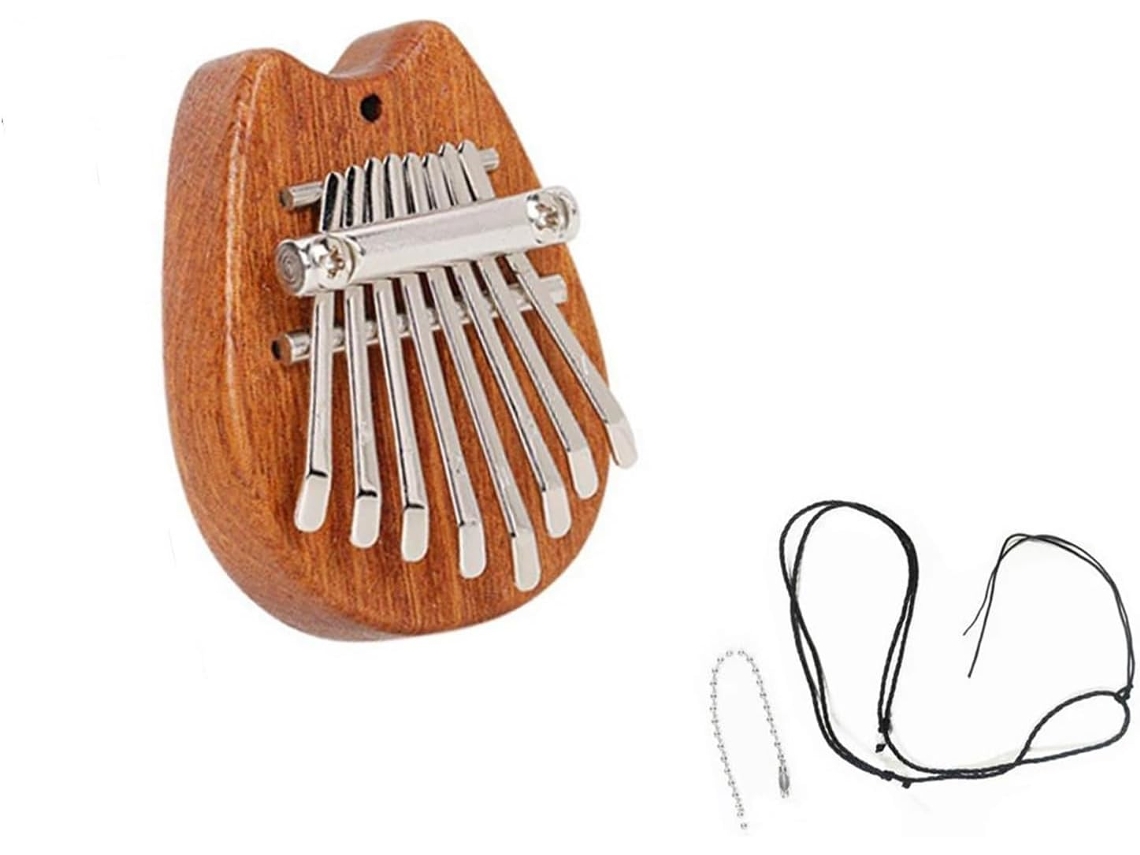 Mini Kalimba De Madeira Com 8 Teclas - Instrumento Profissional Requintado