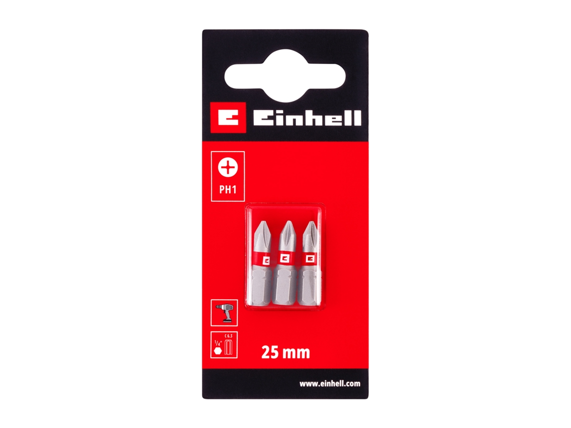Conjunto de 3 bits 25mm Ph Einhell
