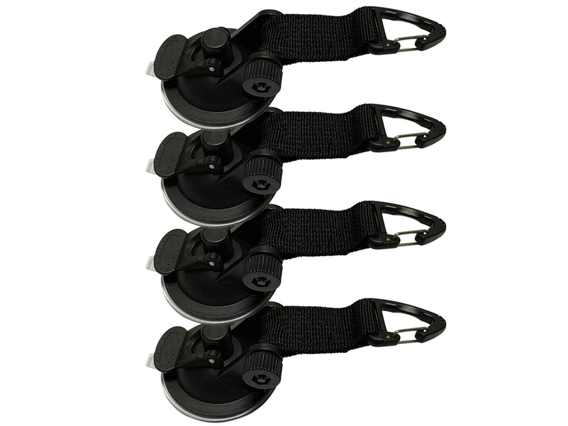 Conjunto De 4 Ventosas Alta Resistência Com Pontos Fixação Para Uso Externo, Ideal Para Camping, Para, Brisa, Barraca De Carro, Toldo E Lona
