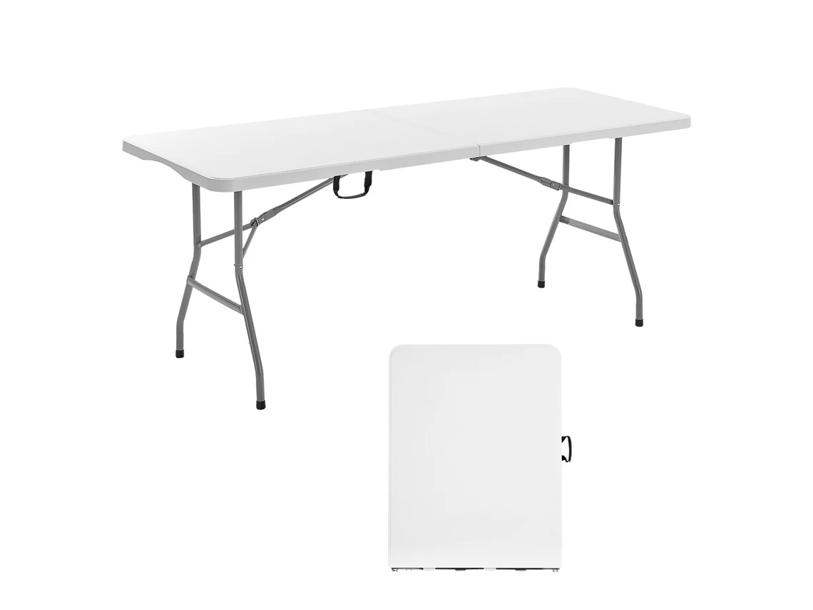 Mesa de piquenique dobrável de plástico portátil Vevor (1800 x 700 x 730 mm)