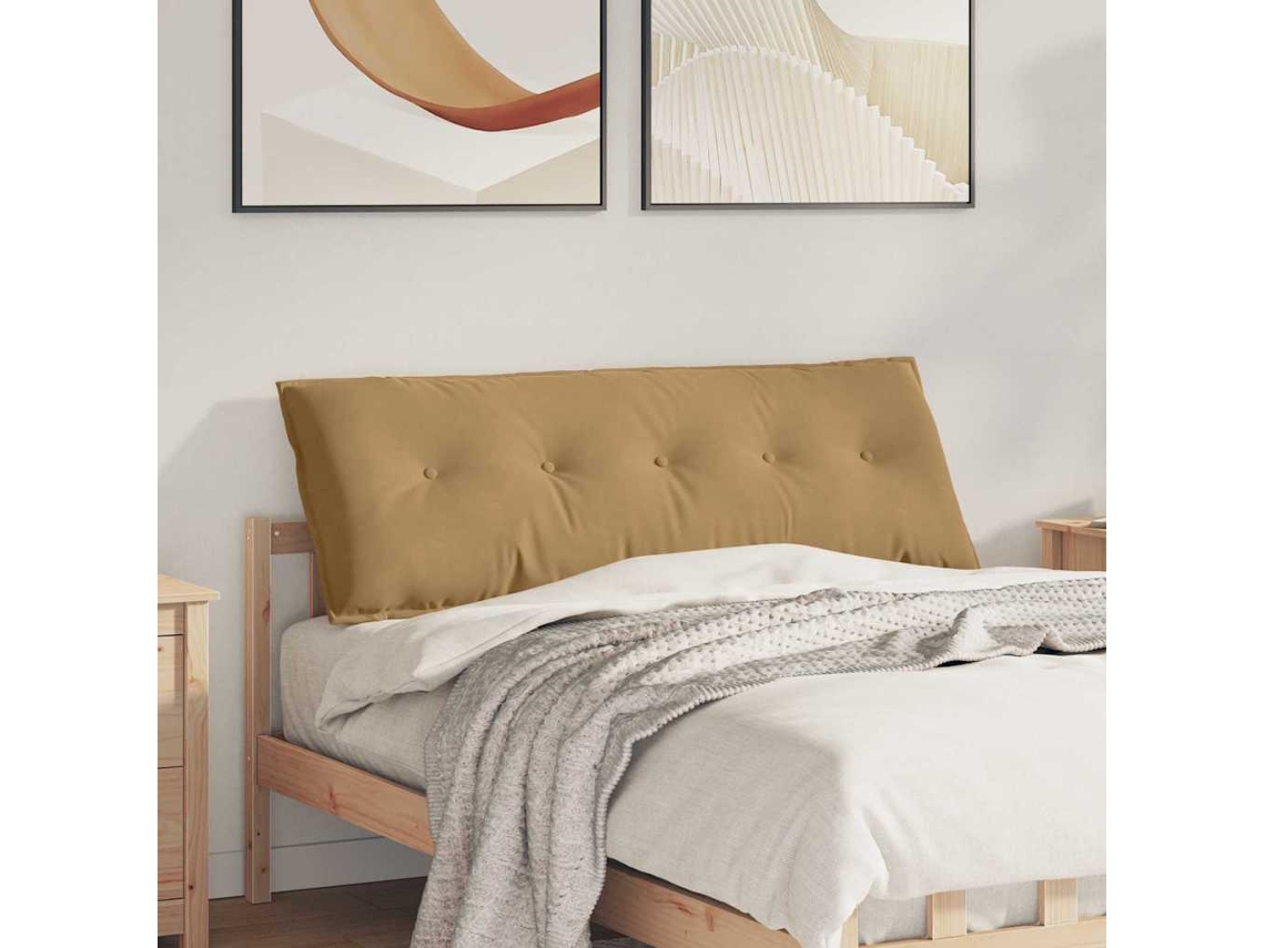 Vidaxl Travesseiro Para Costas Castanho 140 X 50 Cm