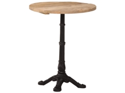 Vidaxl Mesa Bistrô Ø60x76 Cm Madeira De Mangueira Áspera