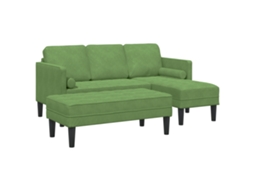 Conjunto 2 Conjunto De Sofás Vidaxl Verde Veludo (173 X 131 X 67 Cm)