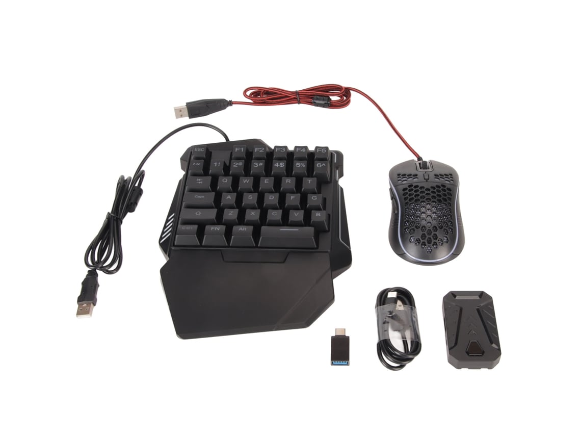 Kit Adaptador de Teclado e Mouse com Fio para Jogos Mobile compatível com Ps5 e Switch CHABERLU