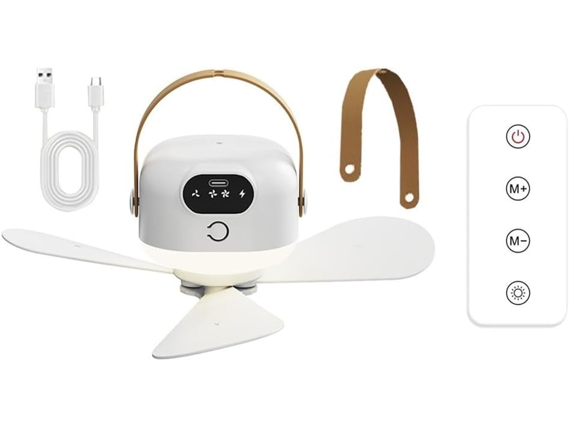 Ventilador De Teto Compacto Com Controle Remoto E, Usb