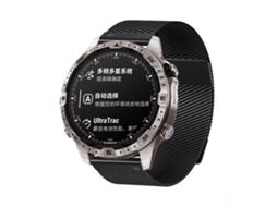 Bracelete para Garmin Metal Milanês Magnético Dupla Seção Preto XIAOMOYU (22mm)