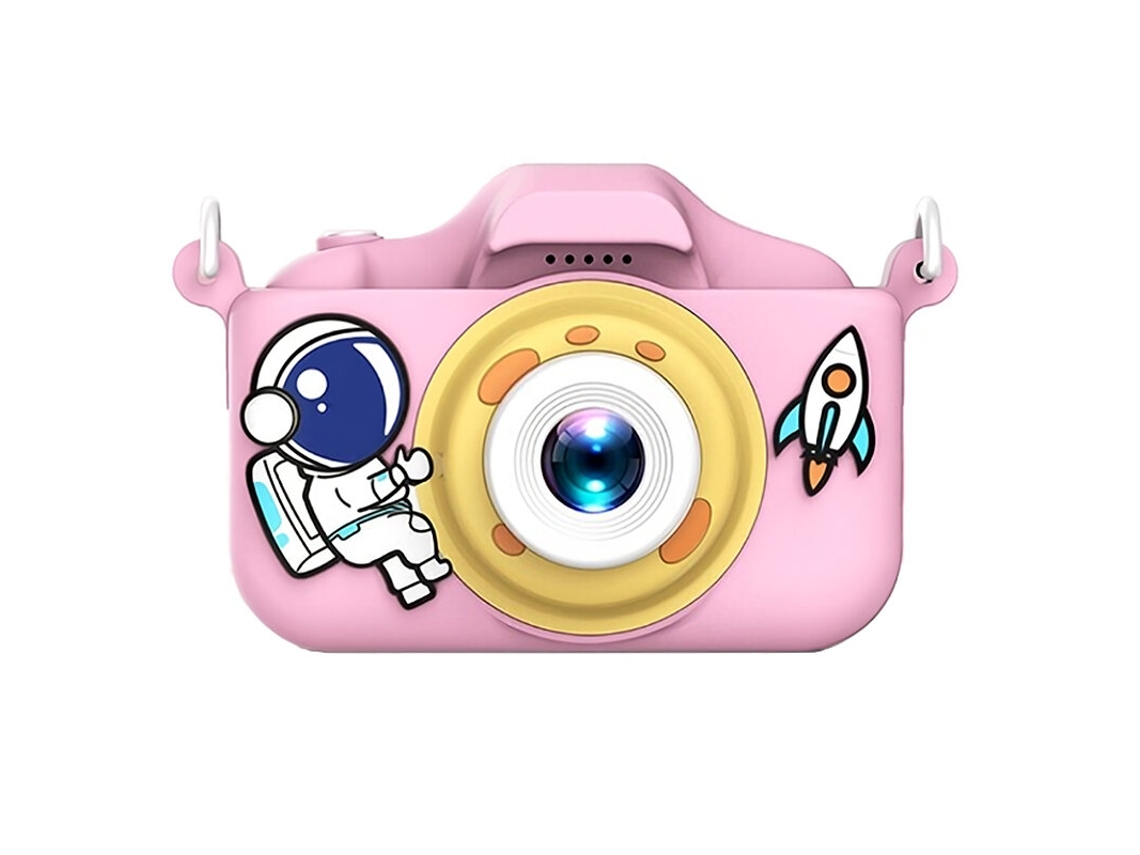 Rosa Câmera Infantil Mini X9 Tela Ips 2" 32gb Leitor Cartão 400mah 1920p 2000w Brinquedo Educativo Crianças