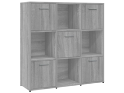 Book Cabinet, Book Cabinets Vidaxl Cinzeto Madeira Processada (n/a)