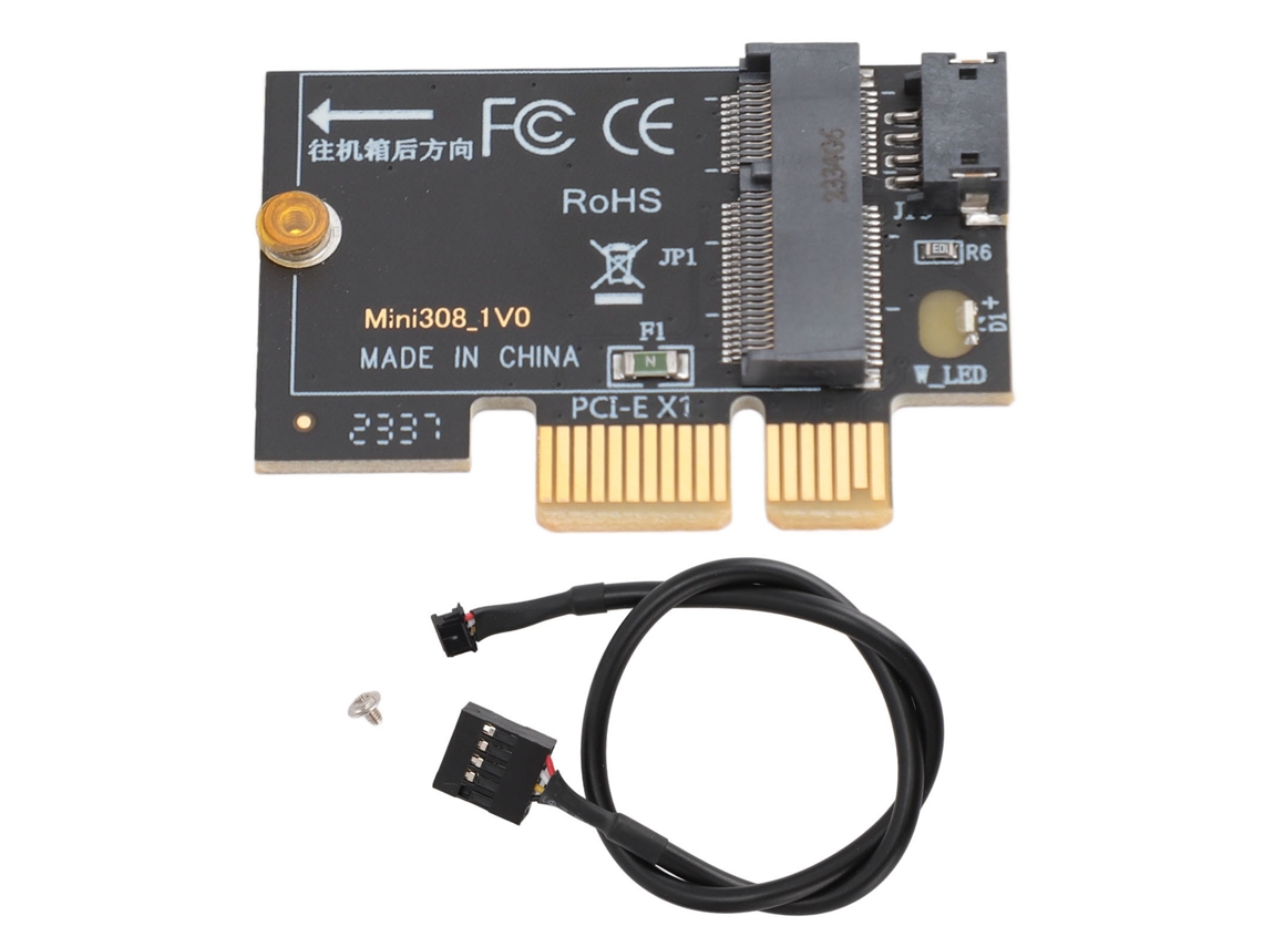 Adaptador M.2 Para Pcie X1 De Alta Velocidade Para Computador Desktop, Sem Cor Especificada Luz Dourada
