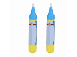 Mali 2pcs/set Caneta Mágica de Água para Bebê Desenho Tapete Infantil Presente (azul)