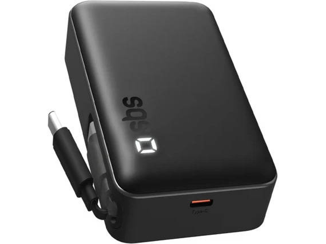 Powerbank SBS com Cabo Usb-C 10000Mah (20W - Preto)
