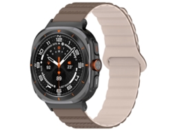 Pulseira De Silicone Magnética Bicolor Com Estampa De Bolinhas Para Samsung Galaxy Watch Ultra 47mm