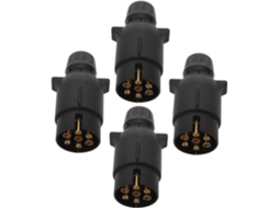 Conjunto De 4 Adaptadores Conectores Para Plugue De Reboque Impermeáveis Para Caminhões E Veículos Elétricos, Preto