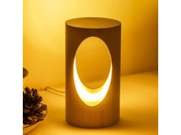 Lámpara De Escritório Led Madera 2025, Luz Nocturna Dimmable, Decoración Hogar, 3000k, Usb, Anti-parpadeo