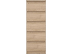 Camiseiro com 5 Gavetas TVILUM Neo Carvalho (Outlet Caixa Aberta - 40.4 x 50 x 111.3 cm)