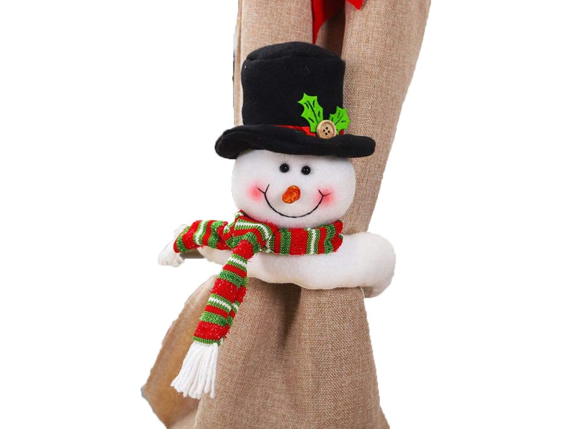 Peça De Fivela Para Cortina De Natal, Decoração Fofa De Papai Noel E Boneco De Neve. Aquaforge