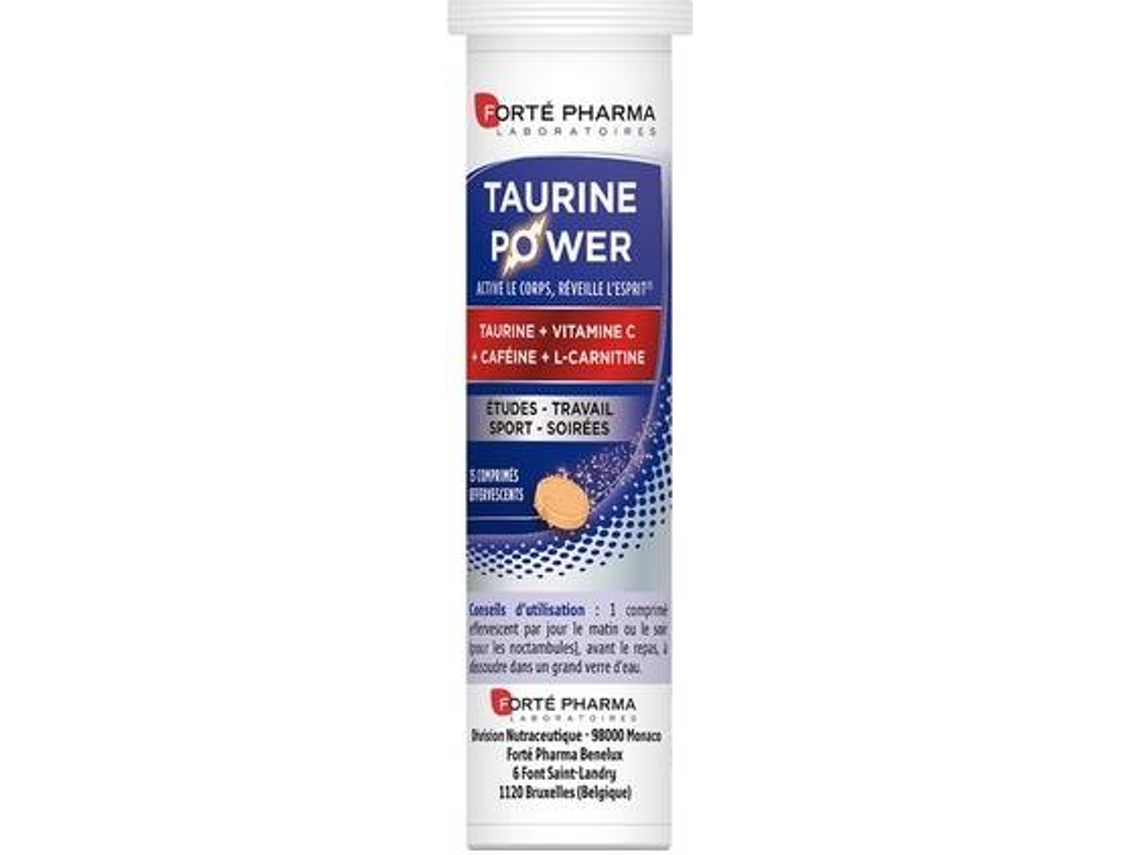 Suplemento Alimentar FORTÉ PHARMA Taurine Powertube (15 comprimidos)