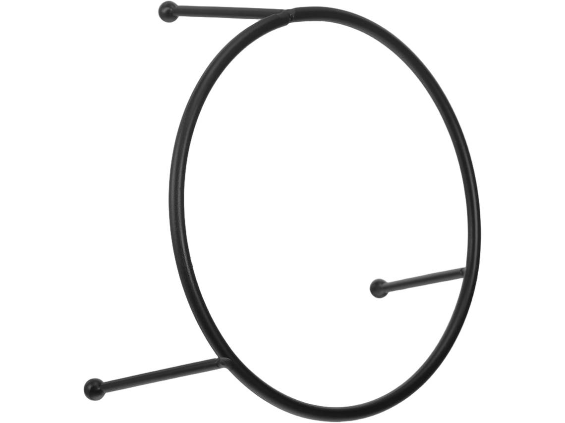 Suporte Para Esfera De Jardim Em Ferro Forjado Preto Resistente Às Intempéries, Base Estável Para Bola De Observação