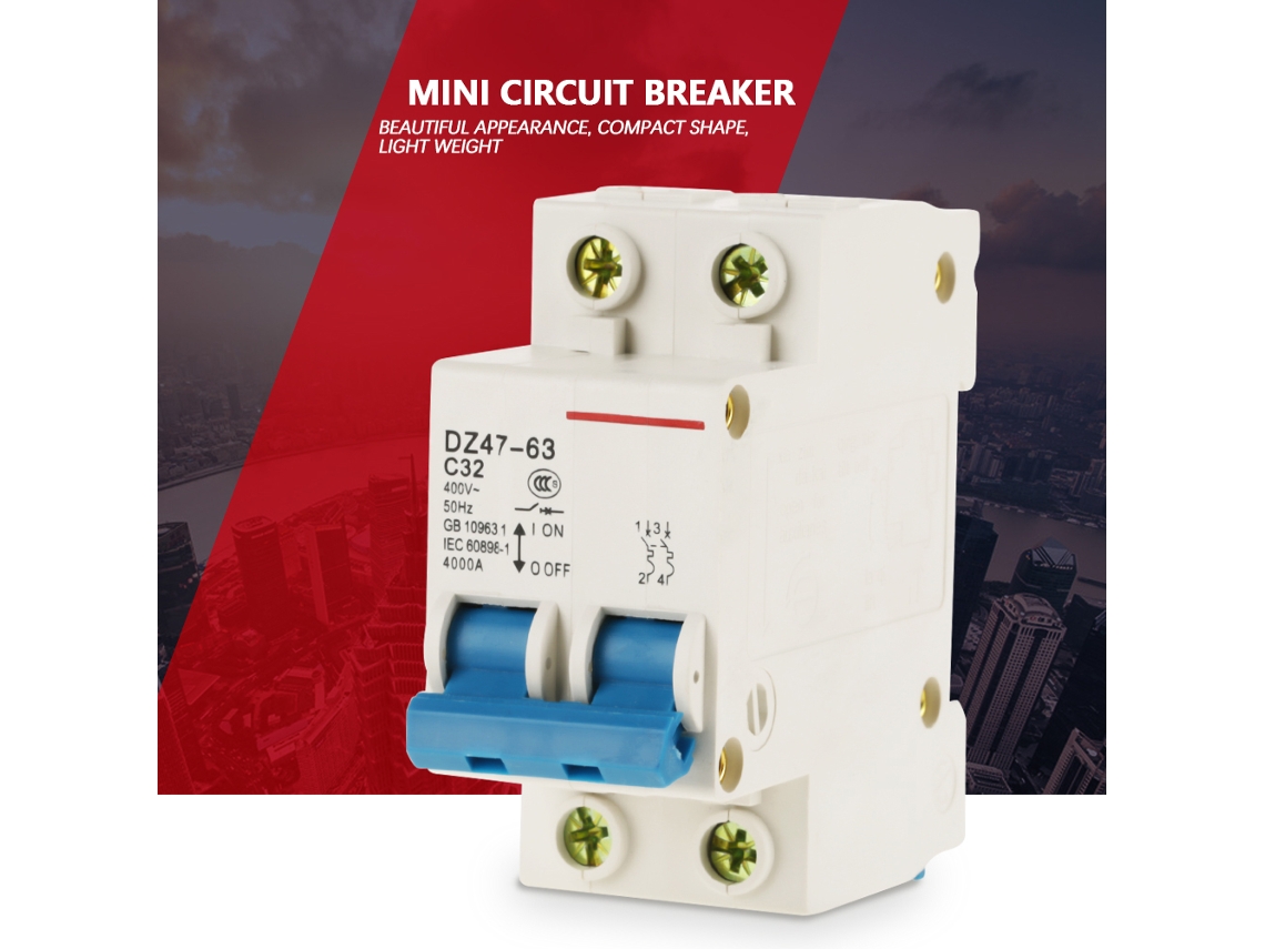 Laxiscreed Disjuntores Miniatura 2p 32a 400v Para Sistemas De Iluminação E Distribuição De Energia