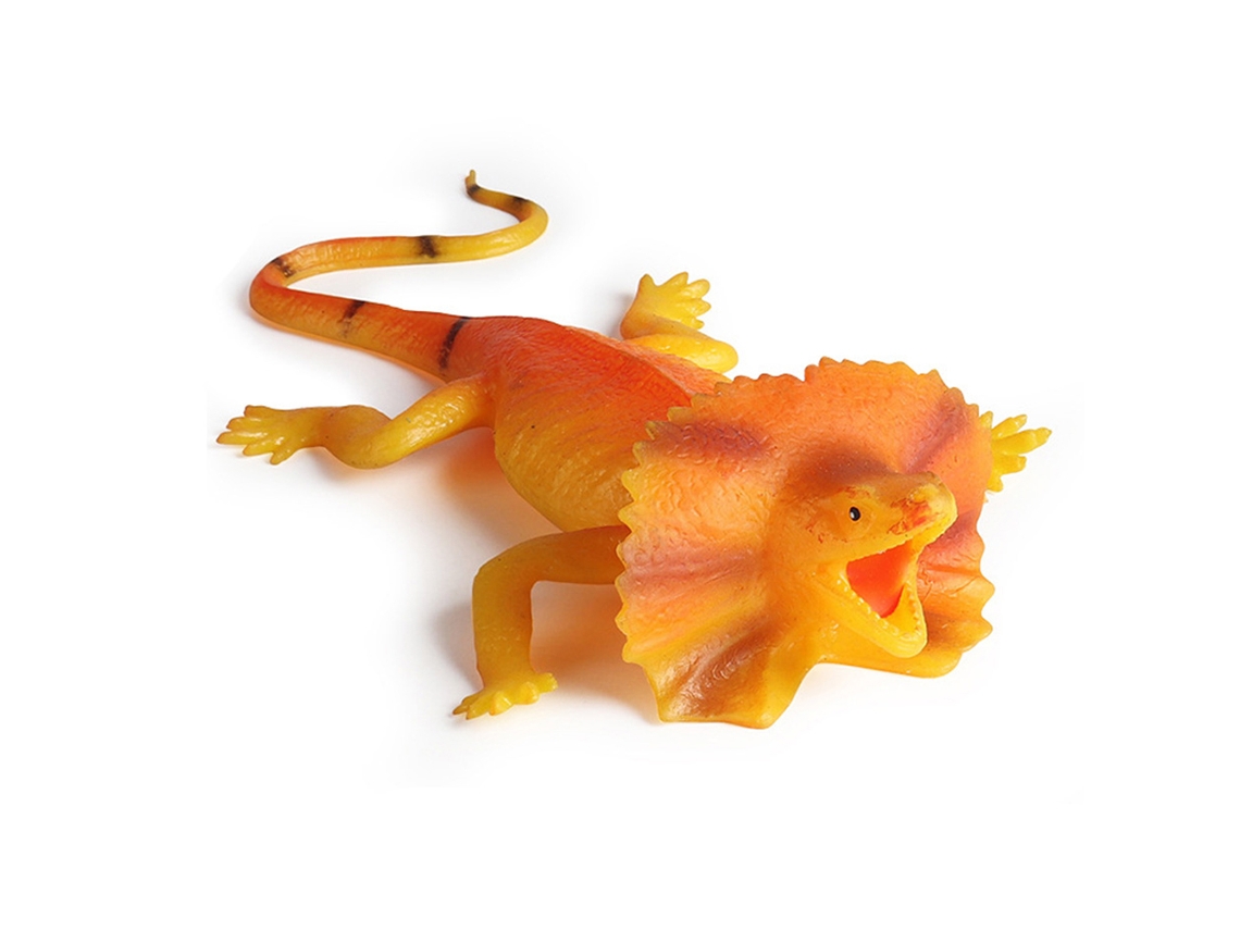 Ats figura de Lagarto Amarelo de Borracha Tpr Realista Brinquedo Anti estresse Simulação Animal para Crianças Brincadeiras