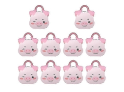 Conjunto De 10 Caixas De Papel Para Doces Com Estampa De Porquinho De Desenho Animado, Ideais Para Lembrancinhas De Aniversário. Hengjian