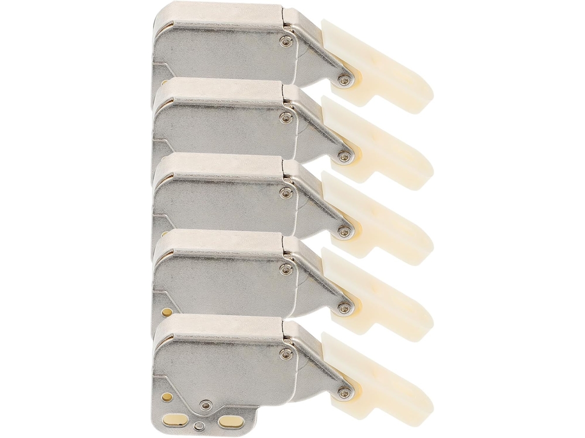 Conjunto De 5 Travas De Mola Em Aço E Nylon, Com Botão De Pressão De Travamento Automático.