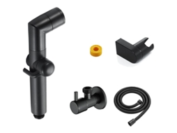 Misturador De Chuveiro Para Bidê Preto Com Válvula Angular, Torneira Para Bidê, Ducha Higiênica Para Vaso Sanitário