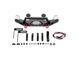 Para-choque Dianteiro De Metal Com 2 Luzes Led Para Rc Crawler 1/10 Traxxas Trx4 Sport 82024