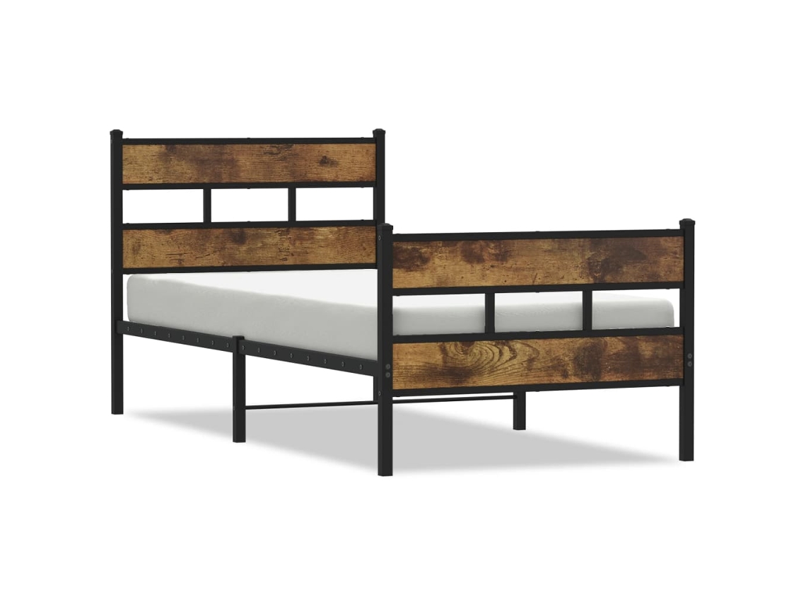 Bed Frame, Bed Frames Vidaxl Marrom Ferro (75 X 190 Cm)