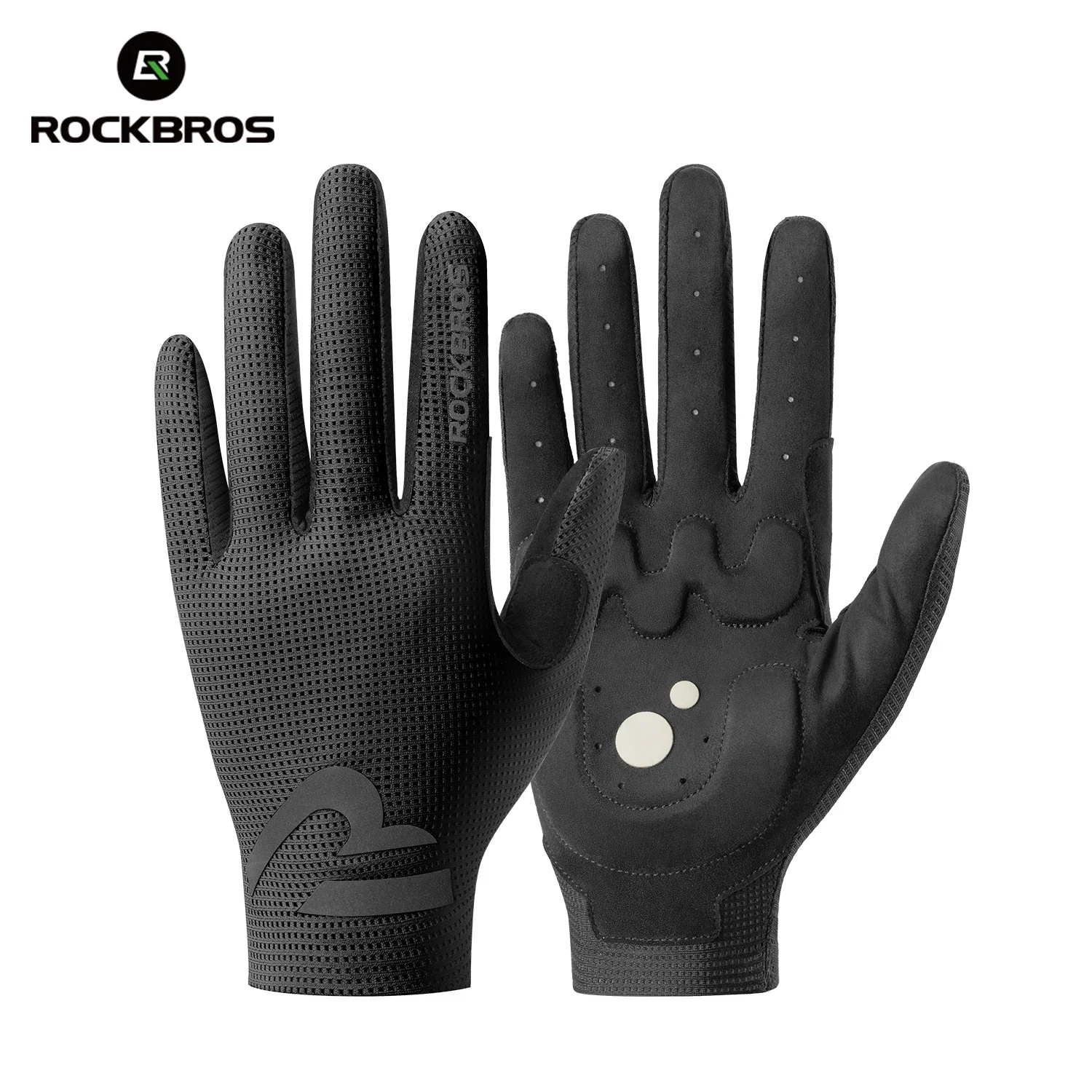 (preto, Tamanho P) Luvas De Ciclismo Com Dedos Completos, Leves E Respiráveis, Antiderrapantes, Com Absorção De Impacto E Acolchoamento Em Sbr.