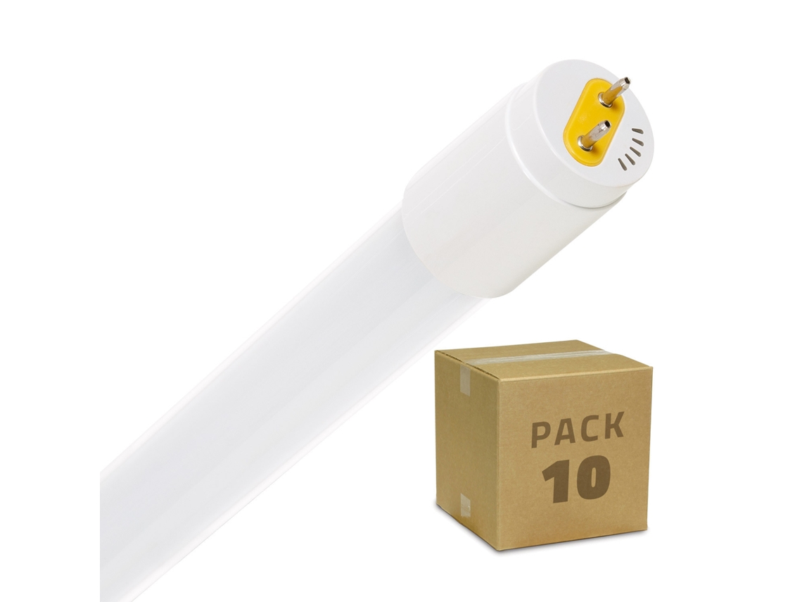 Pack Tubos Led T8 de Vidro 60 Cm Conexão Uni-Lateral 9W 110Lm/W 10 Un